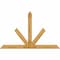 Ekena Millwork Saratoga Rough Sawn Timber Gable Bracket, Western Red Cedar, 96"W x 60"H x 4"D x 6"F, 15/12 Pitch GBW096X60X0406SAR00RWR - alternate 1